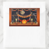 Halloween Rechthoekige Sticker (Tas)
