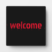 Halloween red bloederig eng Welkom decoraties