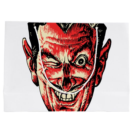  Halloween Red Devil Head Groot Cadeauzakje (Achterkant)