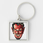 Halloween Red Devil Head Sleutelhanger (Voorkant)