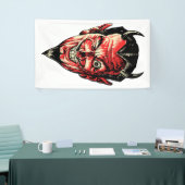 Halloween Red Devil Head Spandoek (Beurs)