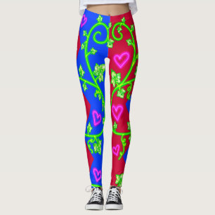 Halloween Red en Blue Diamonds en Ivy Leggings
