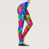Halloween Red en Blue Diamonds en Ivy Leggings (Rechts)