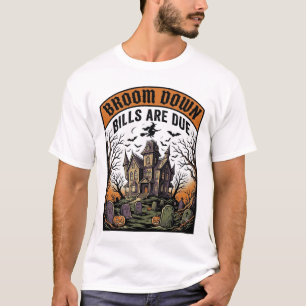 Halloween Rekeningen Verzamelaar Heks Bezem Gebrok T-shirt
