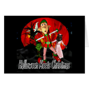 Halloween rencontre Noël - Elf fonctionnant loin