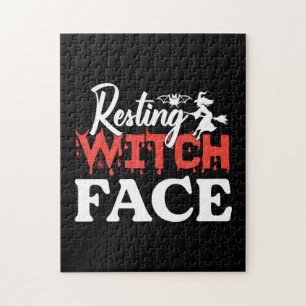 Halloween Resting Witch Facce Birthday Legpuzzel