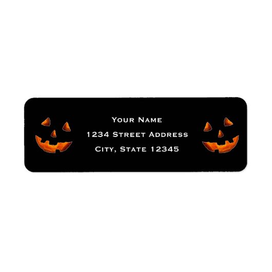 Halloween retouradreslabel etiket (Voorkant)