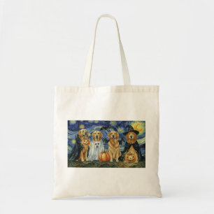 Halloween Retriever Dogs Ghost Boo Witch Kostuum Tote Bag