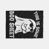 Halloween Retro Boo Ghost Dit is een of ander boek Fleece Deken (Voorkant (Horizontaal))
