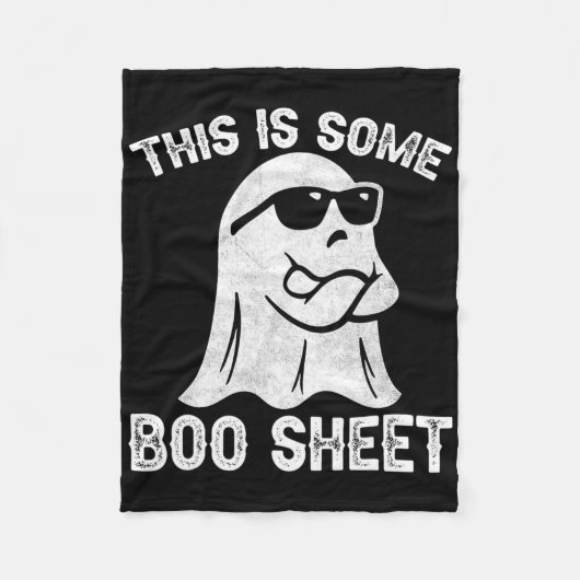 Halloween Retro Boo Ghost Dit is een of ander boek Fleece Deken (Voorkant)