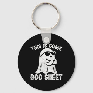 Halloween Retro Boo Ghost Dit is een of ander boek Sleutelhanger
