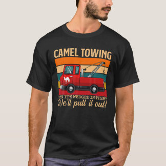 Halloween Retro Carnival Camel Towing Adult Humor T-shirt