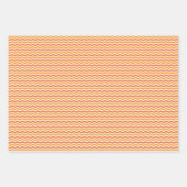 Halloween Retro Chevron Bright Oranje wit Inpakpapier Vel (Voorkant 2)