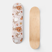 HALLOWEEN RETRO GROOVY PUMPKINS AND GHOSTS SKATEBOARD (Voorkant)