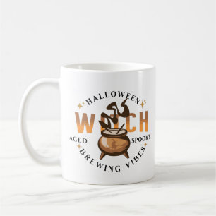 Halloween Retro Heks Brouwend Koffiemok