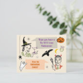 Halloween Retro Humor Faboolous Custom Name Briefkaart (Staand voorkant)