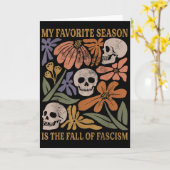 Halloween Retro My Favorite Season Is The Fall Of Kaart (Gele Bloem)