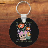 Halloween Retro My Favorite Season Is The Fall Of Sleutelhanger (Voorkant)