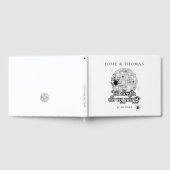 Halloween Retro Spinnen & Disco Bal Bruiloft Gastenboek (Volledig)