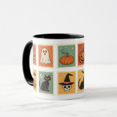  Halloween Retro stempels Mok (Voorkant links)