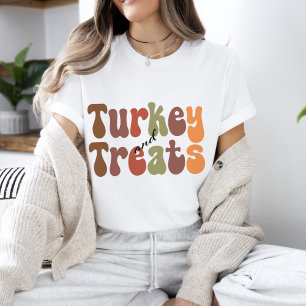 Halloween Retro Vibes Turkije en behandelt T-shi T-shirt