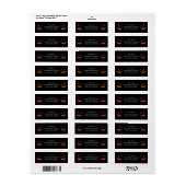 Halloween return-address-label etiket (Full Sheet)