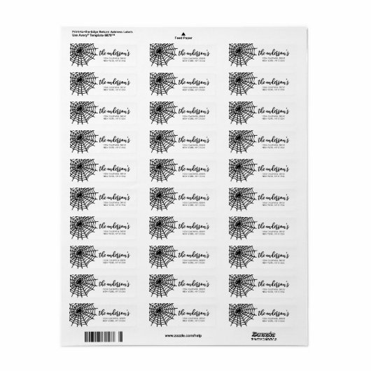 Halloween Return Address Labels (Full Sheet)