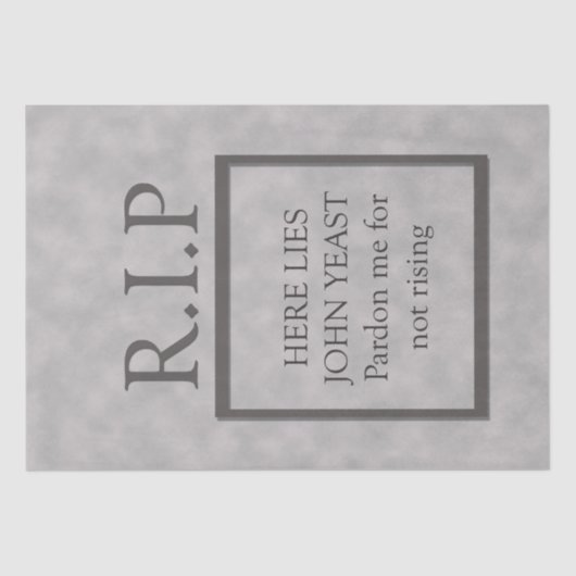 Halloween RIP Funny Toumbstone Decoupage Decor Tissuepapier (Voorkant)