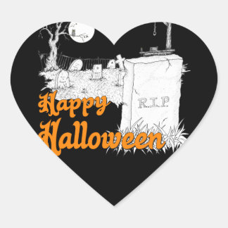 Halloween RIP Hart Sticker