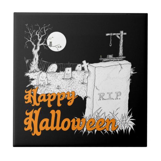 Halloween RIP Tegeltje (Voorkant)