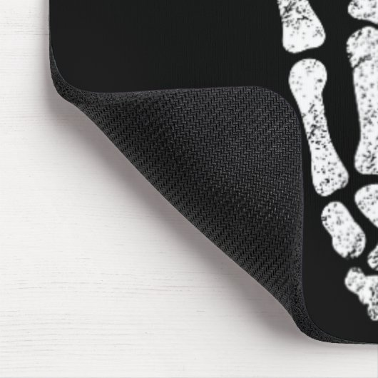 Halloween Rock Hand Sign Skeleton Rock N Roll Symb Muismat (Hoek)