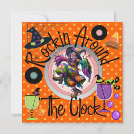 Halloween Rockin' Around the Clock Party beroemd g Kaart