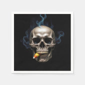 Halloween Roken Schedel Bijten Candy Corn Servet (Voorkant)