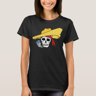 Halloween Roking Skull met Bandana-Cartoon T-shirt