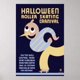 Halloween Roller Skating Carnaval Poster