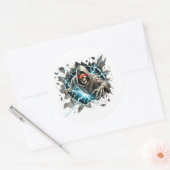 Halloween Ronde Sticker (Envelop)