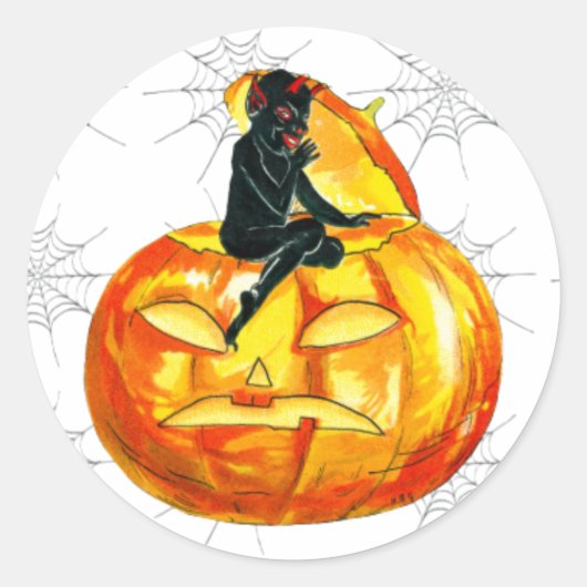 Halloween Ronde Sticker (Voorkant)