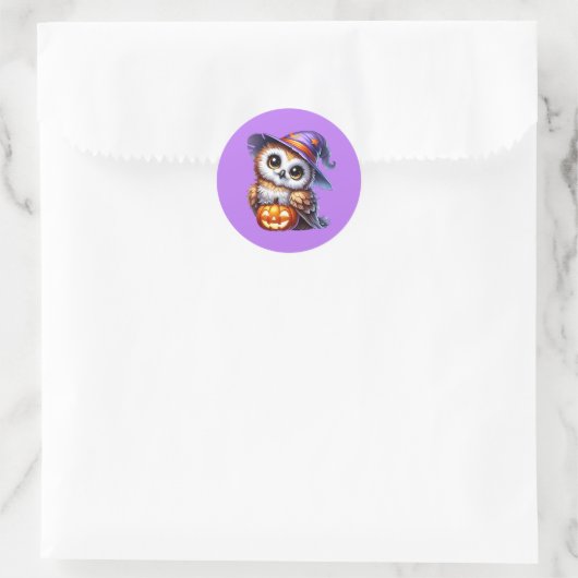 Halloween Ronde Sticker (Tas)