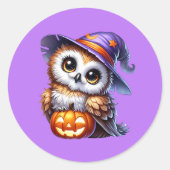 Halloween Ronde Sticker (Voorkant)