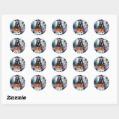 Halloween ronde sticker (Vel)