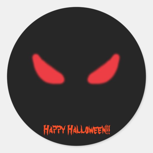 Halloween Ronde Sticker (Voorkant)