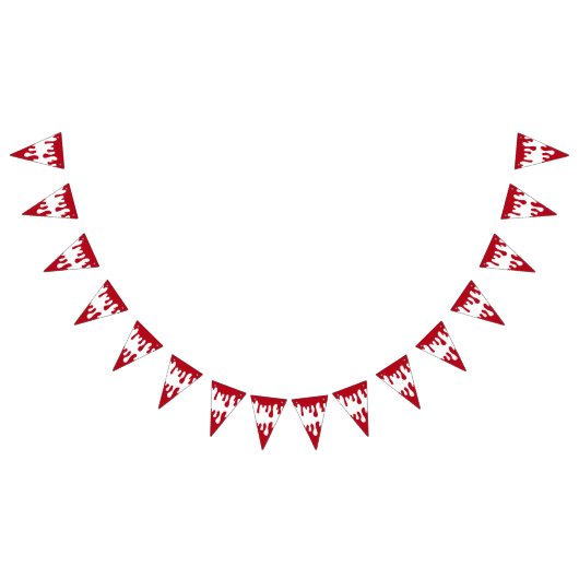 Halloween Rood Wit Spooky Bloedpatroon Vlaggetjes (Alle)