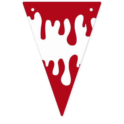 Halloween Rood Wit Spooky Bloedpatroon Vlaggetjes (Tweede vlag)