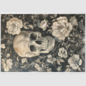  Halloween Roos Gothic Skeleton Decoupage Tissuepapier (Voorkant)