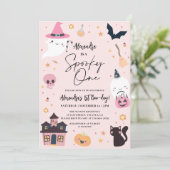 Halloween rose 1er anniversaire Invitation (Debout devant)