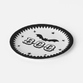 Halloween rose, Boo ! Assiette en Papier. (Angle)