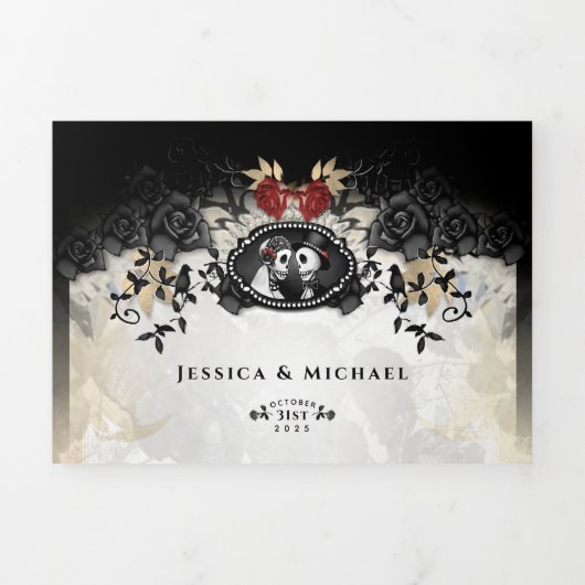 Halloween Rose élégant "avec" non MENU (Page de couverture)