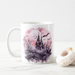 Halloween rose Mug mignonne Éffrayant, Maison hant