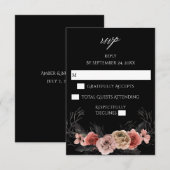 Halloween Rose & Noir Floral - B pas de réponse de (Devant / Derrière)