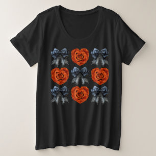 Halloween Roses orange et coquettes noires